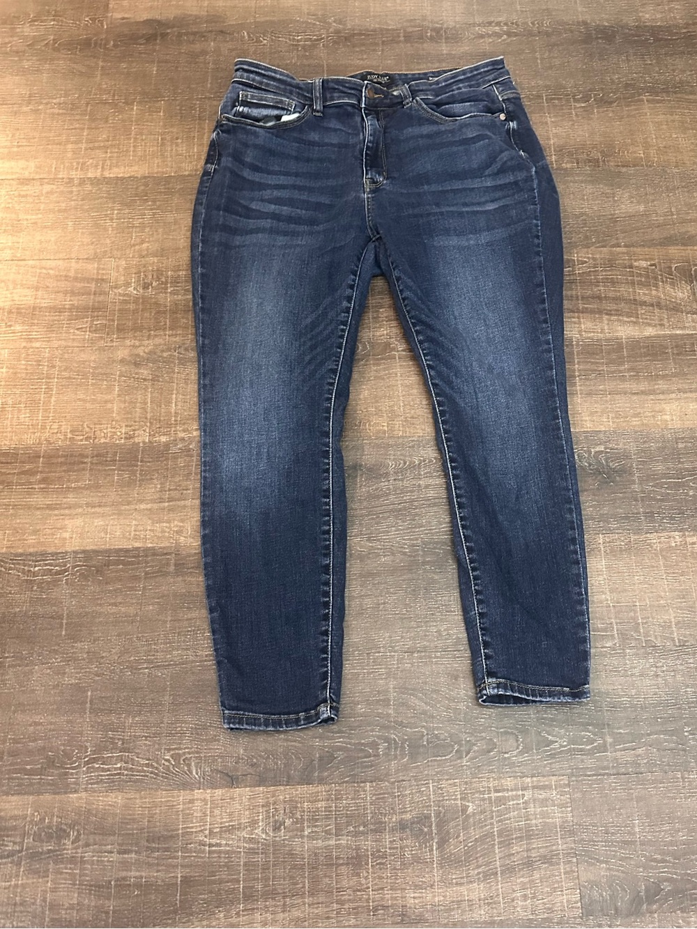 Judy Blue High Rise Slim Fit Dark Blue Denim Wash Size 16W